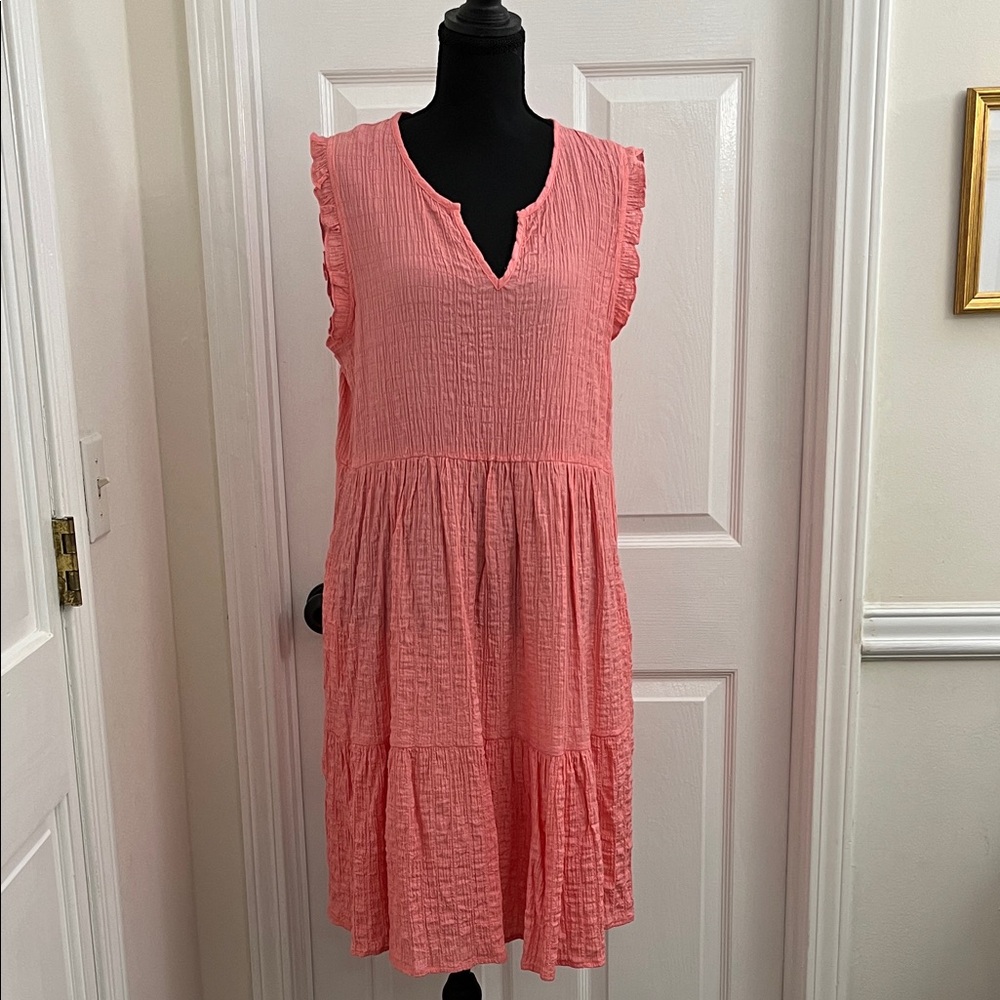 Nurture by Lamaze Coral Textured Midi Dress